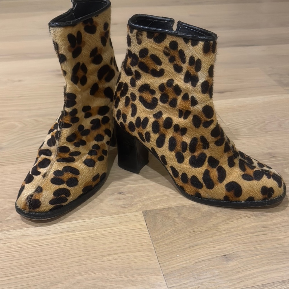 Leopard Print Ankle Boots